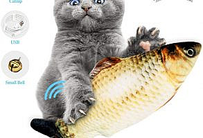 Product Description 2020 Automatic Moving Fish Toy Every time your feline touches this cat kicker toy . the built-in motion sensor kicks into action and the cat teaser moves in a wiggling way . intriguing your cat to kick and play. This smart cat toy prompts sporadic movements and stimulates cat hunting instincts . keeping cats physically fit and mentally active; Easier Attract Cat Attention The vivid moving fish toy looks like a real fish . an eye-catcher for cats . keeping your kitty on her paws and engaged in real time . alleviating boredom
