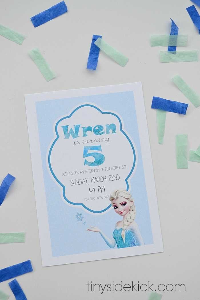 Free Printable Frozen Birthday Party Invitations