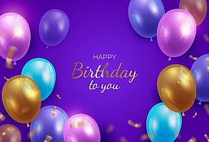 Free Vector | Realistic birthday balloon background