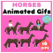 This collection of 16 horse ANIMATED GIFS performing simple and advanced movements are compatible with Boomcards, Powerpoint, Seesaw and Google slides. The GIFs would be ideal for teachers who want to create visual and engaging resources for the class.What do I receive?You will receive 16 horse and ...