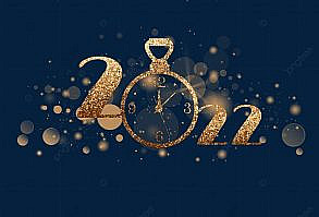 Horloge Créative Dorée Du Nouvel An 2022 PNG et PSD