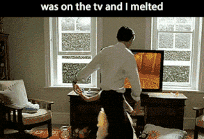 I Thought It Was Cute Then I Realized What Was On The TV And I Melted