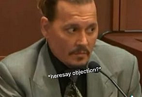 Funny johny depp reaction to heresay objections #johnnydepp #comedy