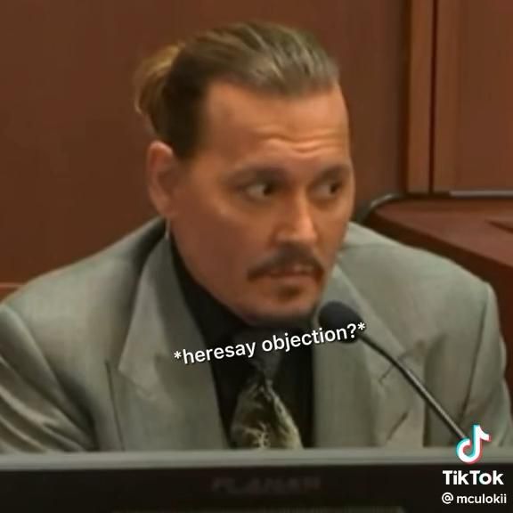 Funny johny depp reaction to heresay objections #johnnydepp #comedy