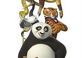 Channel your inner Dragon Warrior with this officially licensed Kung Fu Panda t-shirt! | Kung Fu Panda Men's Group Shot Graphic T-Shirt, White, XL