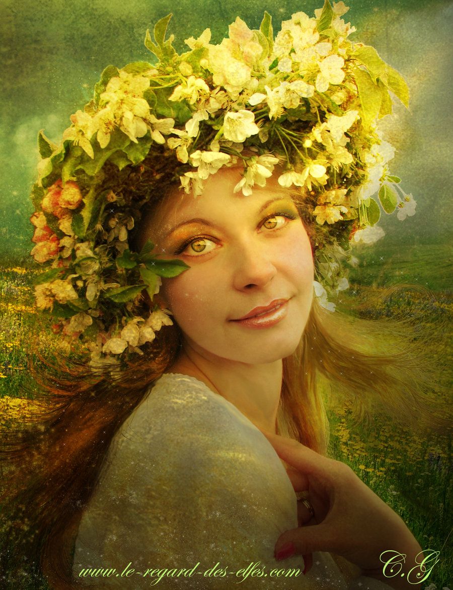 Beltane maiden- detail  by *Wiccancountess08