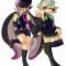 (not my art credit to the artist ) #Vocaloid #splatoon #crossover #callie #marie
