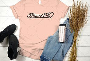 Minnesota SVG for Cricut, Retro Font, Minnesota SVG, Minnesota T-Shirt Png, Svg, Dxf, Instant Download for Cricut and Silhouette