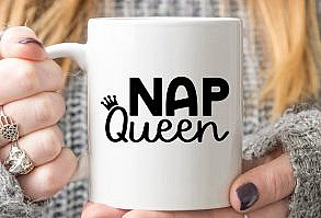 Nap Queen Funny Coffee Mug with Quote, Funny Mug Gift, Mom Gift, Mom Coffee Mug, Moms Funny Gift, Funny Mugs with Sayings This Sublimated Coffee Mug makes for the Perfect gift for your loved one they can pick up and love and laugh at on a daily basis! One to truly remember! Get one for yourself or buy one for a friend that would love this as these make perfect gifts for Girlfriends, Husbands, Wifes, him, her, anniversaries, weddings, mothers day, fathers day, birthdays, etc... PERFECT FUNNY GIFT COFFEE MUG DETAILS: - 11 oz or 15 oz white cerami