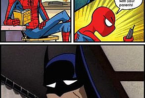 No joking around, Batman.