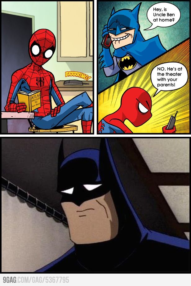 No joking around, Batman.