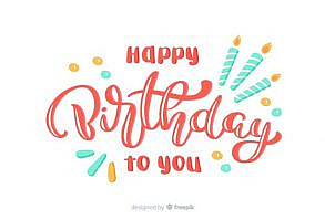Happy birthday lettering with candles Free Vector | Free Vector #Freepik #vector #freebackground #freebirthday #freeha