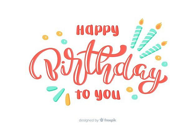 Happy birthday lettering with candles Free Vector | Free Vector #Freepik #vector #freebackground #freebirthday #freeha