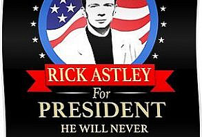 Rick Astley For President Poster