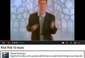 Rick roll YouTube