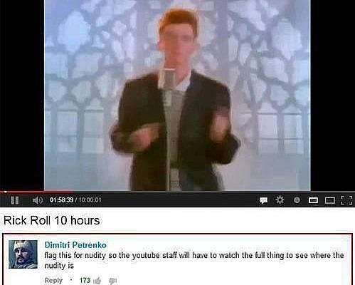 Rick roll YouTube