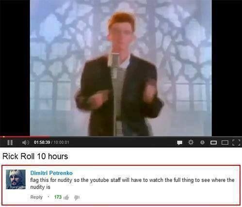 Rick roll YouTube