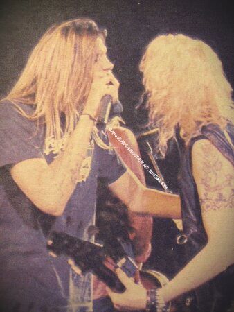 Duff McKagan & Sebastian Bach Two blonde giants.