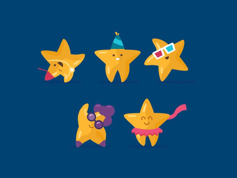 More animated stickers for Kamcord!   Stars. Just stars.  Follow us on Twitter & Facebook & Instagram