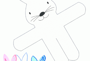 Tavşan kalıbı etkinlikleri çalışma sayfası, kalıpları etkinliği çalışmaları örnekleri sayfaları kağıdı yazdır, çıkart, indir.