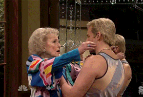 She is such a bad a**.......Bradley Cooper and Betty White making out: