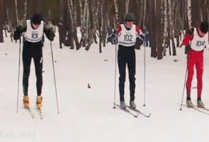 This skier who’s walking his way straight to a gold medal: | 11 Cider-Deserving Moments
