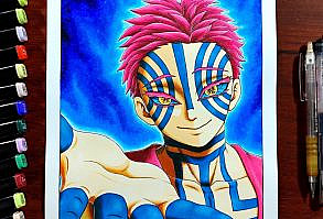 Thượng Tam Akaza, Kimetsu No Yaiba