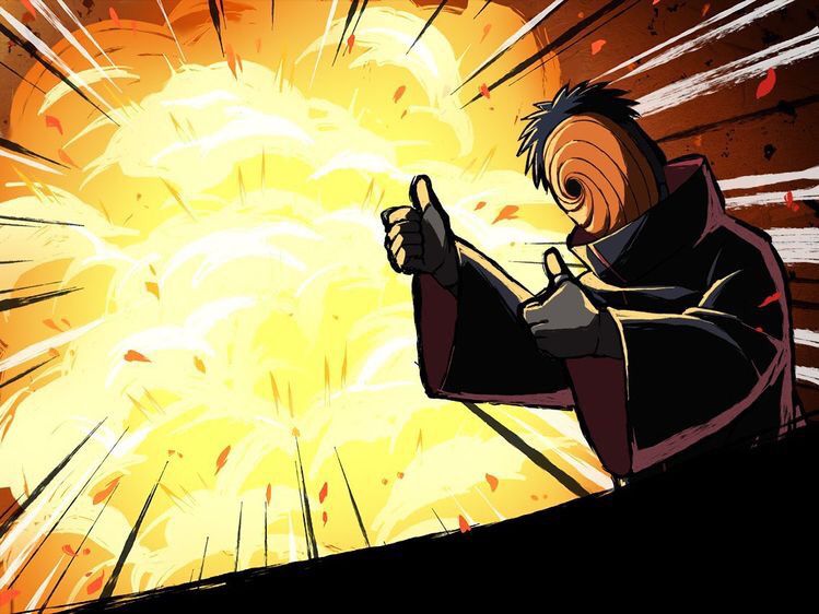 #akatsuki #tobi #explosão #anime