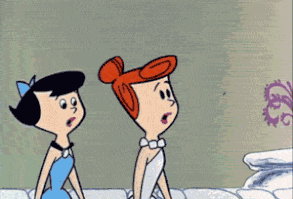 flintstones shocked scared surprised stunned faint