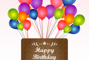 Vivid Color Birthday Balloons Card. Do your birthday friends like balloons? These colorful birthday balloons will make the birthday person even happier. Send this birthday card to someone cheerful. Make his or her birthday much brighter by sending this birthday card.