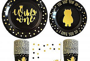 Wildone Theme  cups,Napkin, Plates | Wild Thing Party Supplies | Where The Wild Things | wild one party tableware | wild one birthday boy