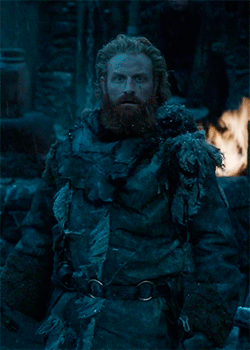 The first time he sees Brienne of Tarth...