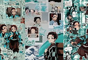 demon slayer wallpaper for ipads + computers, character - tanjiro kamado