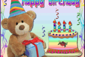 free teddy bear animation | Bear Happy Birthday Cake Party Present Presents Teddy Animation ...