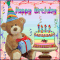 free teddy bear animation | Bear Happy Birthday Cake Party Present Presents Teddy Animation ...