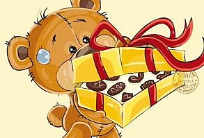 Поздравление с Днём Рождения!!Милая открытка!!