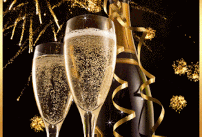 happy new year 2022 gif animated champagne