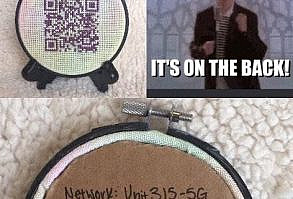 PDF Pattern QR Wifi Rick Roll Prank Cross