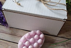 Mother's Day Mini Spa Gift Set LAVENDER Bath Gift Set |4pc Spa Gift Set | Soap Gift Set - Bath Bomb Massage Bar Bath Salt Lip Balm Self Care