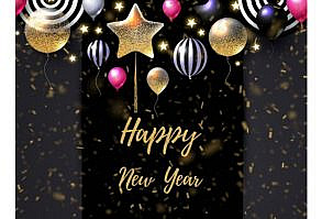 Happy New Year 2020 Postcard