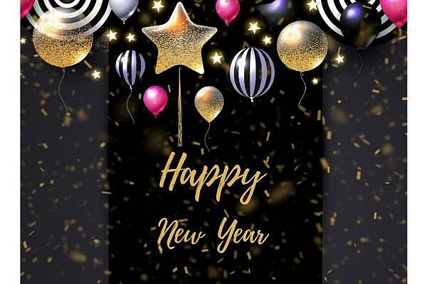 Happy New Year 2020 Postcard