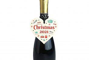 Red Ocean Christmas 2021 Bauble Tree Decoration Wooden Heart Xmas Tree Hanging Bauble