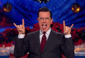 Nation, today is Stephen Colbert's birthday and we are celebrating with memorable moments from The Colbert Report. Head on over to our Tumblr for more Colbert gifs. Watch The Colbert Report at 11:30/10:30c on Comedy Central.