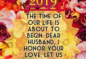 My sweet husband 2018 was my blessed year n most wonderful too bcz I became your wife now going together into 2019..I'm most happy great full to Allah for blessing us in marriage I love you so much my Jaanu 👫