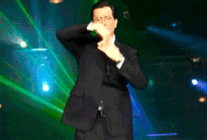 Over the years of The Colbert Report, Stephen showed he can really shake 'em down.