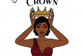 ADJUST YOUR CROWN // Royalty Svg, African American Woman Png, Natural Hair Svg, Png files for Crafting, Sorority Svg, Black Woman, Pageant