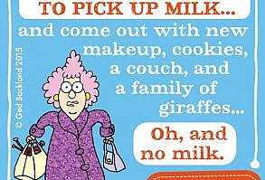#AuntyAcid I go into the store to pickup milk