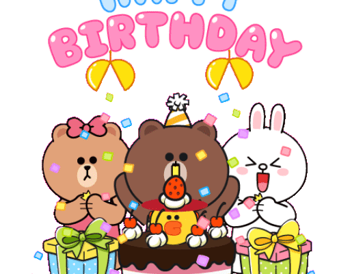 Sticker Maker - BROWN & FRIENDS :Happy New Year (Pop up)