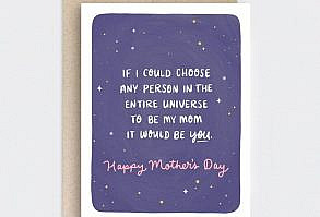 Mothers Day Card Cute - Galaxy Card for Mom - Universe, Choose Mom - Illustrated Mother's Day Card - Galaxy, Stars