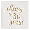 Product Description 1 X Party Supply Cocktail Napkins - 50-Pack Cheers to 30 Years in Gold Foil Disposable Paper Napkins, 3-Ply, 30th Birthday Decorations, Wedding Anniversary Party Supplies, White, Folded 5 x 5 Inches TURNING 30 BEVERAGE NAPKINS:…